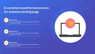 E Commerce Performance Icon For Website Landing Page