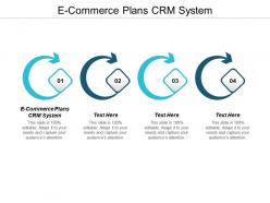 E commerce plans crm system ppt powerpoint presentation professional example topics cpb