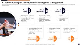 E Commerce Project Development Planning And Management