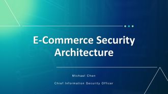 E Commerce Security Architecture PPT Presentation VA