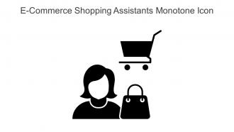 E Commerce Shopping Assistants Monotone Icon In Powerpoint Pptx Png And Editable Eps Format