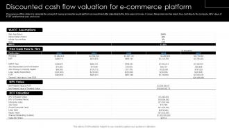 E Commerce Start Up Business Plan Discounted Cash Flow Valuation For E Commerce Platform BP SS