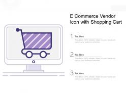 E commerce vendor icon with shopping cart