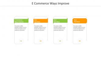 E commerce ways improve ppt powerpoint presentation portfolio sample cpb