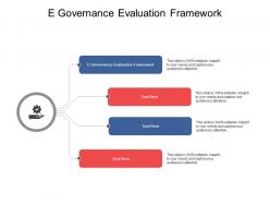 E governance evaluation framework ppt powerpoint presentation layouts cpb