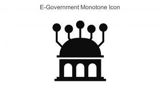 E Government Monotone Icon In Powerpoint Pptx Png And Editable Eps Format