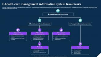 E Health Care Management Information System Framework