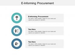 E informing procurement ppt powerpoint presentation infographic template deck cpb
