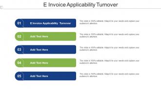 E Invoice Applicability Turnover Ppt Powerpoint Presentation Portfolio Background Designs Cpb