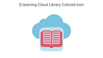 E Learning Cloud Library Colored Icon In Powerpoint Pptx Png And Editable Eps Format