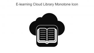 E Learning Cloud Library Monotone Icon In Powerpoint Pptx Png And Editable Eps Format