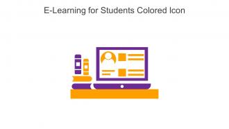 E Learning For Students Colored Icon In Powerpoint Pptx Png And Editable Eps Format