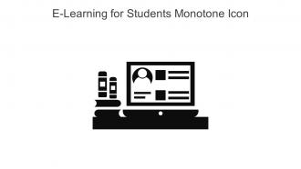 E Learning For Students Monotone Icon In Powerpoint Pptx Png And Editable Eps Format