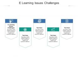 E learning issues challenges ppt powerpoint presentation file slides cpb