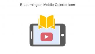 E Learning On Mobile Colored Icon In Powerpoint Pptx Png And Editable Eps Format