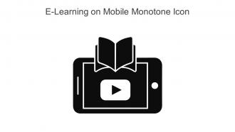 E Learning On Mobile Monotone Icon In Powerpoint Pptx Png And Editable Eps Format