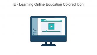 E Learning Online Education Colored Icon In Powerpoint Pptx Png And Editable Eps Format