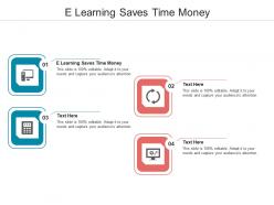 E learning saves time money ppt powerpoint presentation gallery master slide cpb