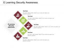 E learning security awareness ppt powerpoint presentation summary layouts cpb