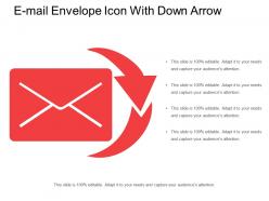 E mail envelope icon with down arrow