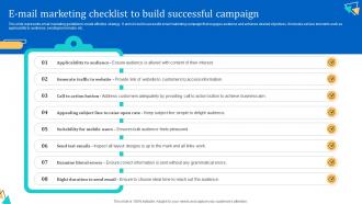 E Mail Marketing Checklist To Build Successful Campaign
