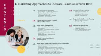 E Marketing Approaches To Increase Lead Conversion Rate Powerpoint Presentation Slides