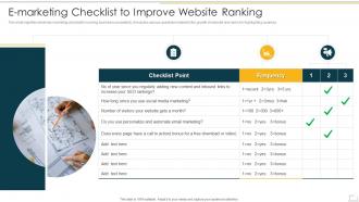 E Marketing Checklist To Improve Website Ranking