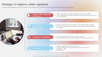E Marketing Strategies To Improve Business Sales Strategies To Improve Online Reputation