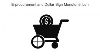 E Procurement And Dollar Sign Monotone Icon In Powerpoint Pptx Png And Editable Eps Format