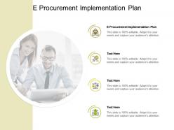 E procurement implementation plan ppt powerpoint presentation summary examples cpb