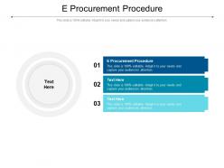 E procurement procedure ppt powerpoint presentation show graphics design cpb