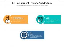 E procurement system architecture ppt powerpoint presentation infographic template cpb