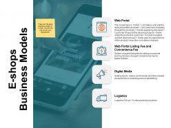 E shops business models digital media ppt powerpoint presentation inspiration aids