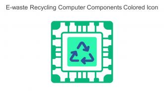 E Waste Recycling Computer Components Colored Icon In Powerpoint Pptx Png And Editable Eps Format