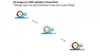 Ea 3d man at the start position of success meter powerpoint template