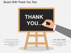 Ea board with thank you text flat powerpoint design