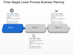 Ea three staged linear process business planning powerpoint template slide