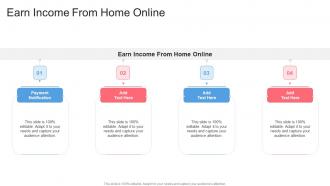Earn Income From Home Online In Powerpoint And Google Slides Cpb