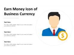 Earn money icon of business currency
