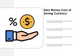 Earn money icon of saving currency