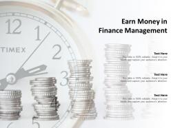 Earn money in finance management