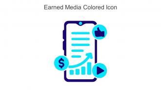 Earned Media Colored Icon In Powerpoint Pptx Png And Editable Eps Format