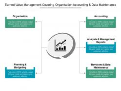 Earned value management covering organisation accounting and data maintenance