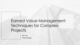 Earned Value Management Techniques For Complex Projects PPT Graphics AT