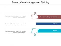 Earned value management training ppt powerpoint presentation portfolio designs download cpb