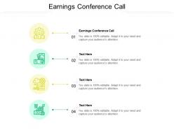 Earnings conference call ppt powerpoint presentation inspiration introduction cpb