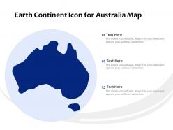 Earth continent icon for australia map