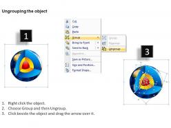 Earth core diagram showing layers of earth slides diagrams templates powerpoint info graphics