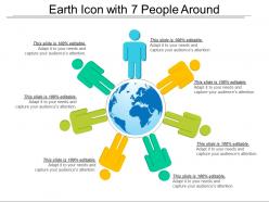 Earth Icon With 7 People Around