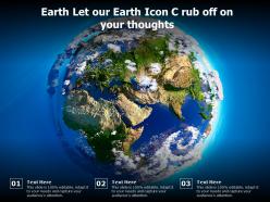Earth let our earth icon c rub off on your thoughts